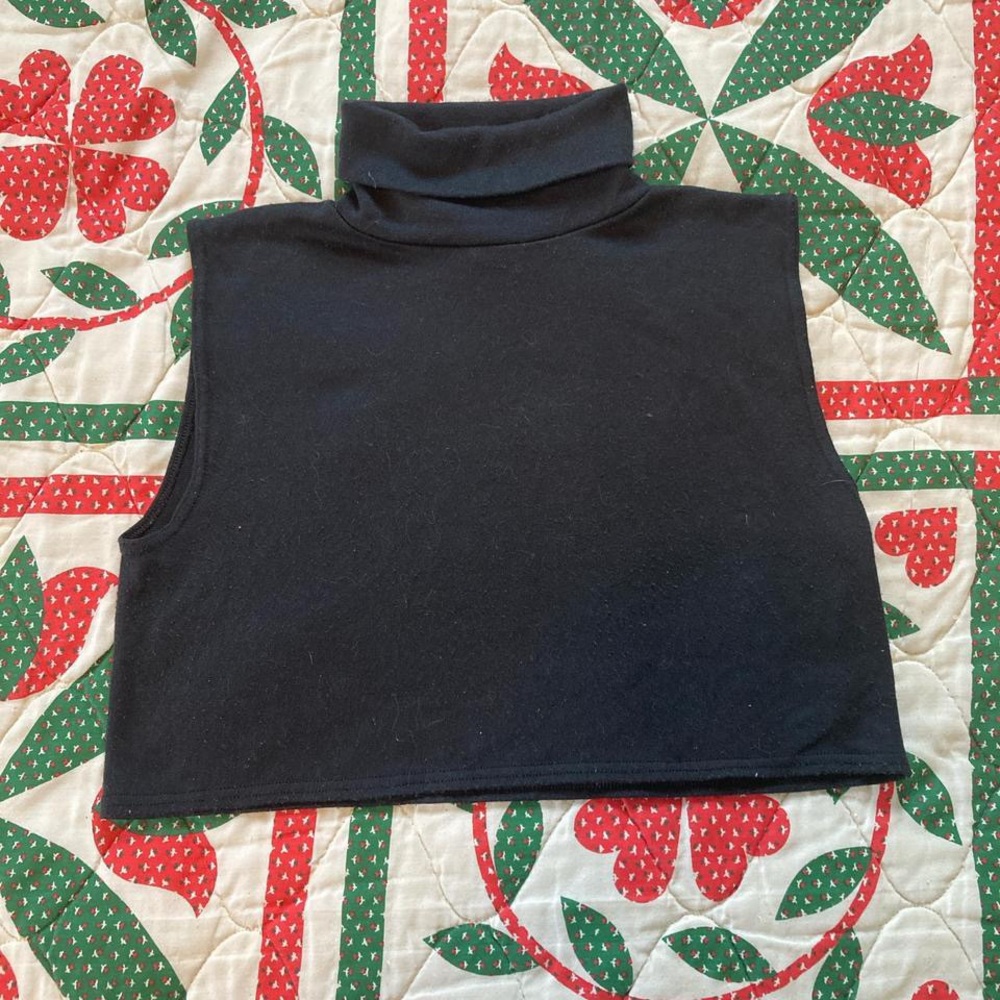 Cropped turtleneck